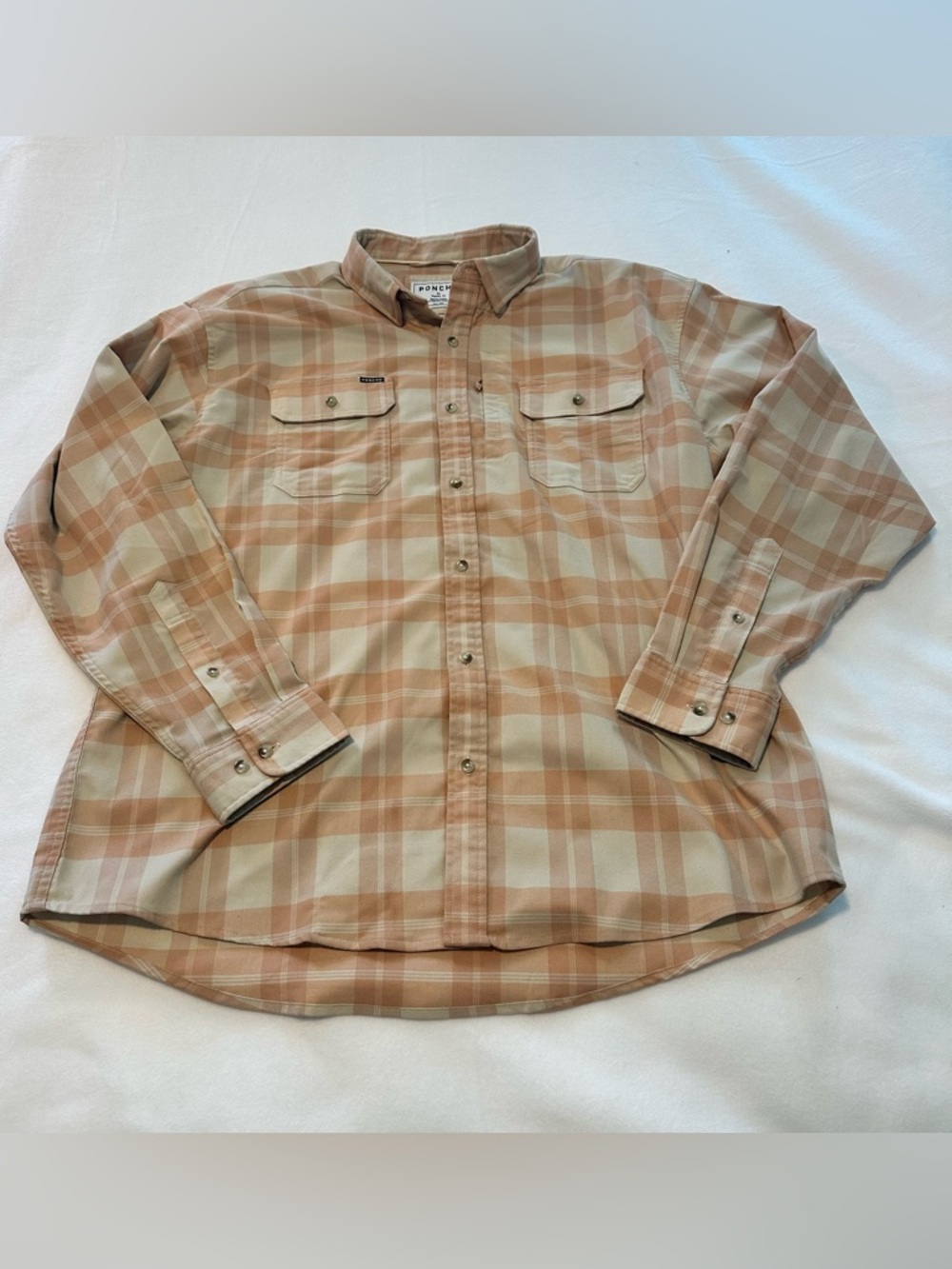 PONCHO Outdoors XL Regular Fit Plaid Shirt